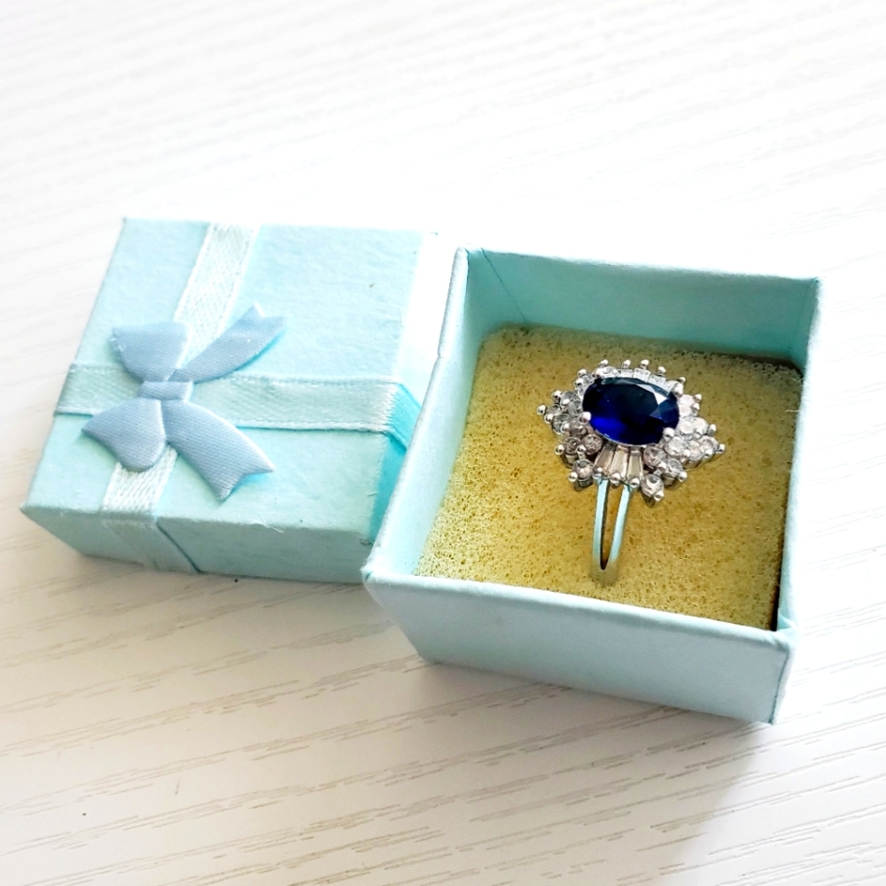 Sapphire & Silver Ring